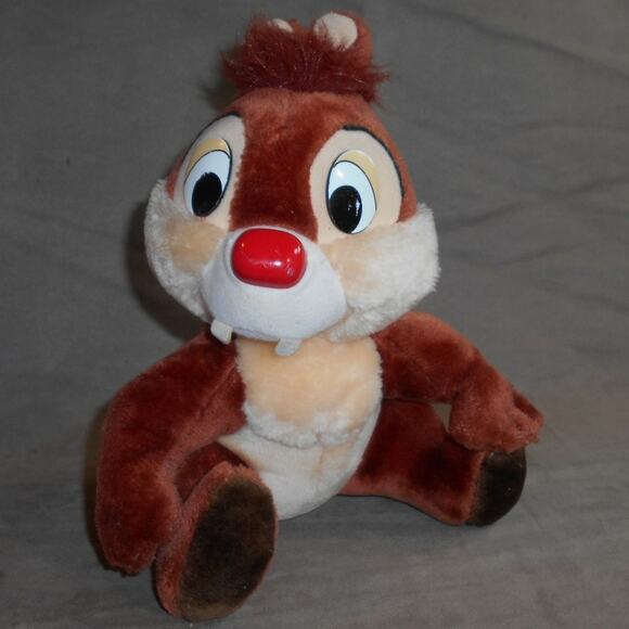 Vintage Disneyland Dale Chipmunk Rescue Rangers Red Nose 10" Plush Korea - Picture 8 of 8